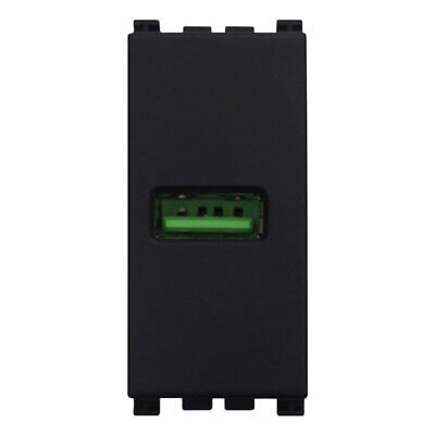 ETTROIT Modulo Presa Caricatore USB 5V 2,1A Colore Nero Compatibile Con Vimar