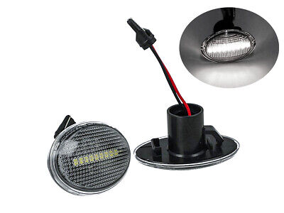 Kit Freccia Laterale a Led Side Marker Lente Trasparente Luce Bianco Per