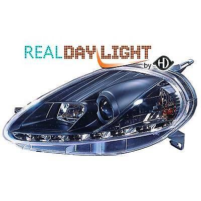 Coppia Fari Anteriori Tuning GRANDE PUNTO 199 (05-08) REAL DAYLIGHT DRL
