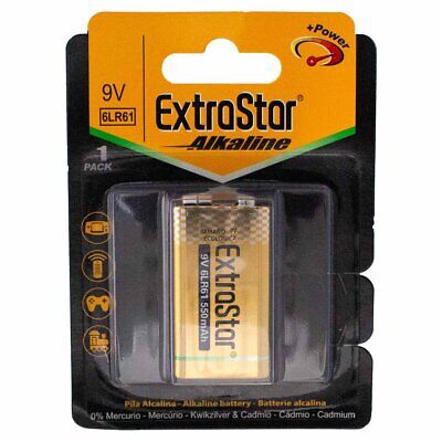 <ul><li>Pila Batteria 6LR61 9V 550mAh MN1604 Super Alcalina Extrastar