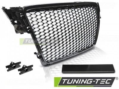 Griglia Calandra Anteriore frontale Tuning A4 B8 08-11 Nero Lucido RS-STYLE