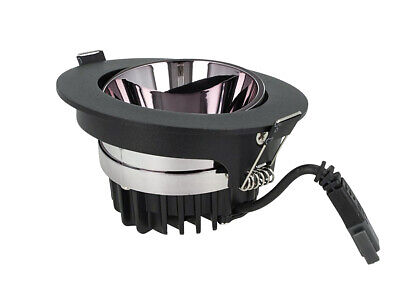 Faretto Led COB da Incasso 30W 4000K Rotondo Riflettore Orientabile Carcassa Ne