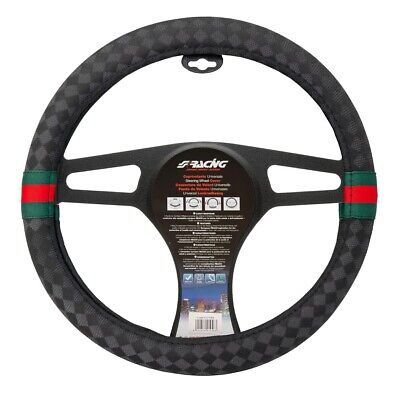 Coprivolante G Style Tessuto nero inserti rossi e verdi per volanti con