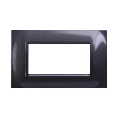 ETTROIT Placca Plastica Quadrata Serie Space 4P Colore Acciaio Scuro