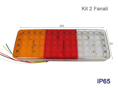 Kit Fanali Led Posteriori 24V 12V Con Luci Posizioni Stop Frecce Retromarcia 4