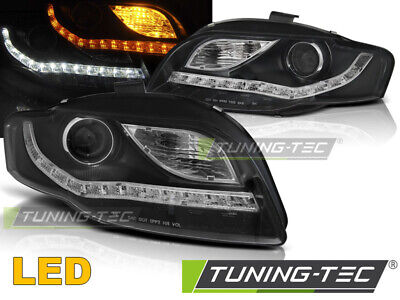 HEADLIGHTS DAYLIGHT BLACK fits A4 B7 11.04-03.08