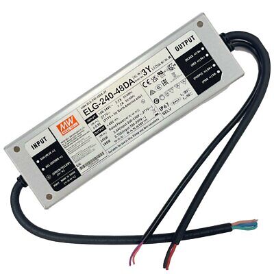 MeanWell ELG-240-48DA-3Y Alimentatore IP67 200W 48V 5A Input 220V e 110V