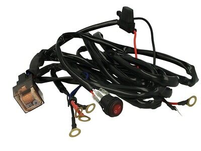 Kit Cablaggio 12V Con Interruttore Rele Fusibile Per Fari Led Da Lavoro Barra L