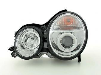 Coppia Fari Fanali Anteriori Tuning classe E W210 97-01 cromato