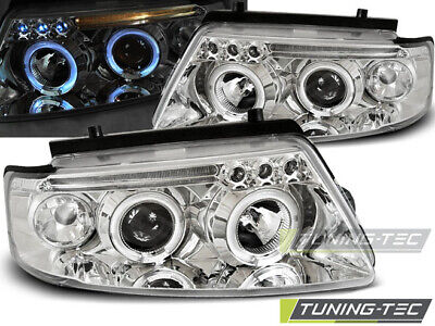 HEADLIGHTS ANGEL EYES CHROME fits PASSAT B5 3B 11.96-08.00