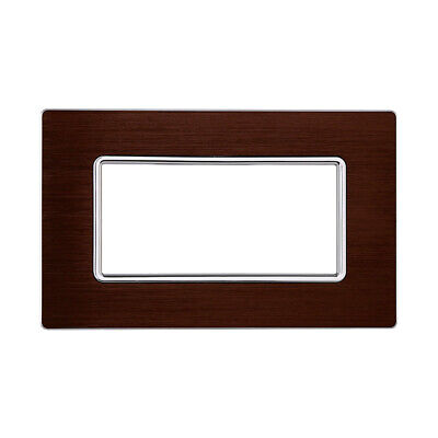ETTROIT Placca In Alluminio Serie Solar 4P Colore Bronzo Compatibile Con