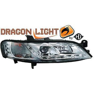 Coppia fari fanali anteriori TUNING VECTRA 99-02 chrome con Dayline a