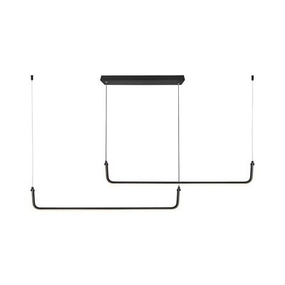 Lampadario LED a Sospensione 24W 2500lm dal Design Moderno Doppia Barra Con 3