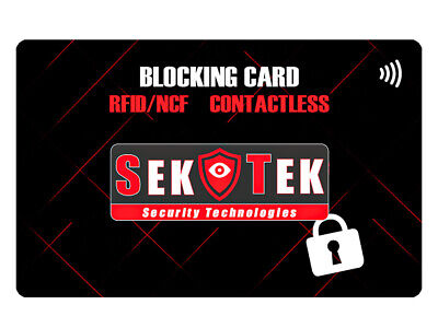 2 Schede di Blocco RFID NFC Protezione Per Carta di Credito Contactless e Contr