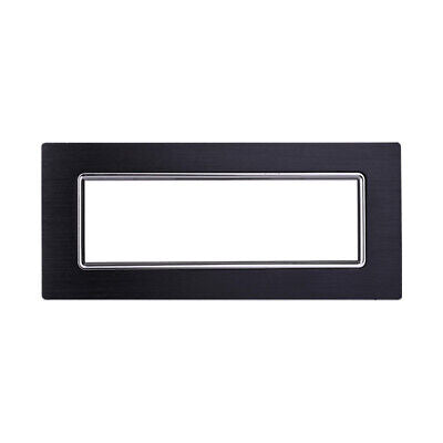ETTROIT Placca In Alluminio Serie Space 7P Colore Nero Compatibile Con Bticino