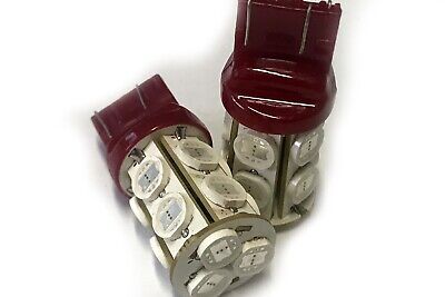 Coppia 2 Lampade Led T20 7443 W21/5W Con 13 Smd 9080 Colore Rosso 12V 6W <p>