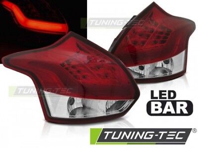 Coppia Fari Fanali Posteriori FOCUS 3 11-10.14 HATCHBACK Rosso/Bianco LED BAR