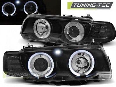 Coppia Set Fari Fanali Anteriori Tuning E38 09.98-07.01 ANGEL EYES Nero