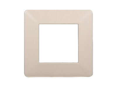 ETTROIT Placca Plastica Serie Starlight 2P Colore Sabbia Compatibile Con Vimar