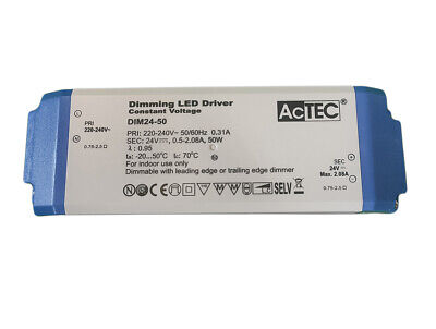 Alimentatore Dimmerabile Con Triac Dimmer Taglio di Fase DC 24V 50W Per