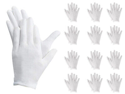 12 Paia Guanti Cotone Bianco Taglia M 8 <ul><li>Guanto In Stoffa, Morbidi