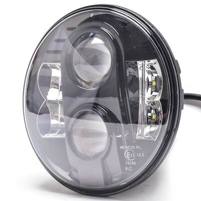 Coppia Fari Fanali Anteriori Universali Tuning a Led diametro 7 9-36 V neri