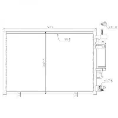 Condensatore clima FIESTA VI 07/2011 1.2i/1.4i/1.4 TDCi/1.6Ti