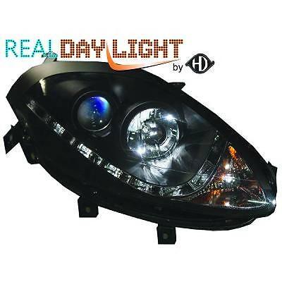 Coppia fari fanali anteriori TUNING BRAVO 07- neri H1+H1 con motorino reg