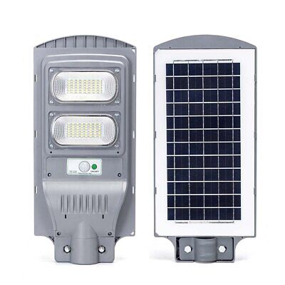Lampione Solare a LED 100W Luce Fredda 6500K IP65 con Sensore di Movimento e