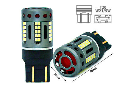 Lampada Led 7443 CK T20 W21/5W 100% Canbus 12V 21/5W Effettiva Bianco 6000K Con