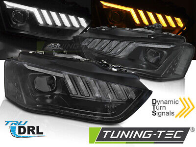 HEADLIGHTS LED BLACK SEQ fits A4 B8 12-15