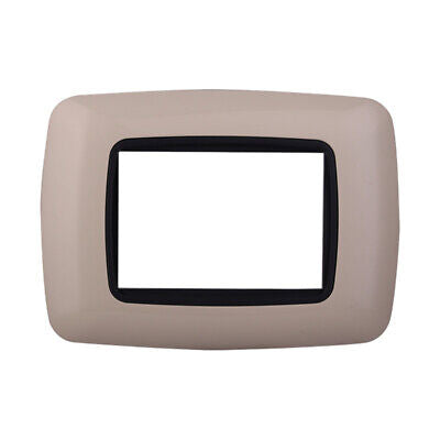 ETTROIT Placca Plastica Bombata Serie Space 3P Colore Sabbia Compatibile Con
