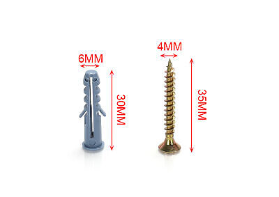 Kit 11 pcs Tasselli &Oslash;6x30mm Con Viti 4x35mm <ul><li>Kit Ø6x30mm