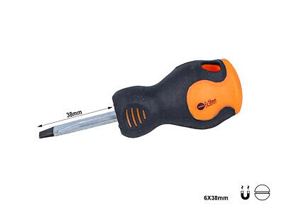 Cacciavite a Taglio 6X38mm Con Punta Magnetica <ul> <li> Lama In Cromo Vanadio