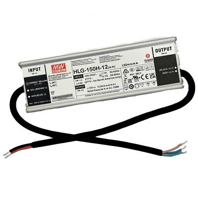 Meanwell HLG-150H-12 Alimentatore Led Driver CC CV 150W 12V 12,5A IP67 Input