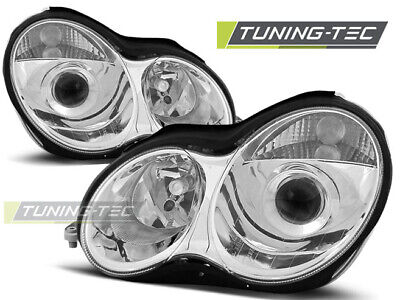 HEADLIGHTS CHROME fits W203 C-KLASA 07.00-03.04