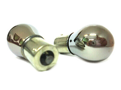 Blister 2 Lampade Invisibile Cromato S25 PY21W BAU15S 12V 21W Per Frecce Auto