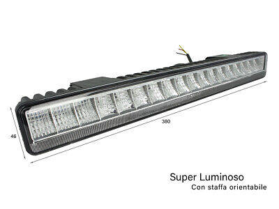 Barra Fanale Led Driving Light Slim Con Luci Diurne 54W 380mm 9V-32V IP67 Per