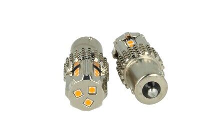 Lampada Led BAU15S 1156 PY21W 45W 12V Arancione Piedi Storti Super Potente Per
