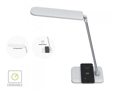 Lampada Led Da Tavola 16W Con Caricatore Wireless QI Per Smartphone Dimmerabile