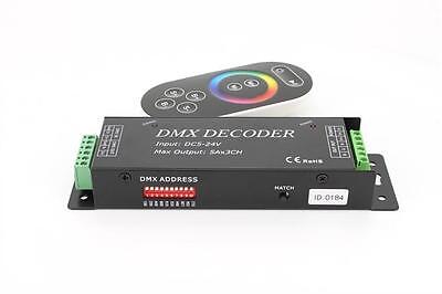 Centralina DMX-512 Decoder Convertitore Segnale PWM + Controller RGB Per Strip L