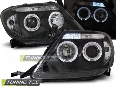 Coppia Fari Fanali Anteriori Tuning HILUX 2005 > 2011 ANGEL EYES Nero