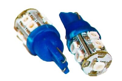 Coppia 2 Lampade Led T10 Con 9 Smd 3528 Colore Blue Blu 12V 1W <p> Attacco:T10