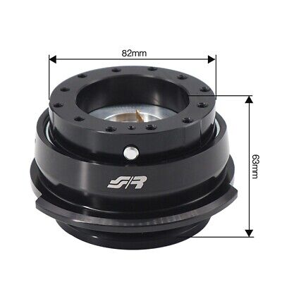 Distanziale volante sgancio rapido Kit in alluminio nero, sistema di fissaggio