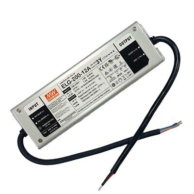 MeanWell ELG-200-12A-3Y Alimentatore IP67 200W 12V 16A Input 220V e 110V