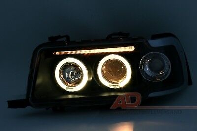 Coppia Angel Eyes Fari Fanali Anteriori Tuning per 80 B4 nero