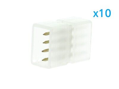 10 PZ Connettore Da 4 Pin RGB Passo 9mm Per Unire e Allungare Bobina Led 220V