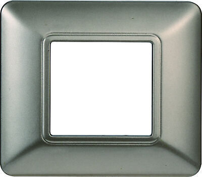 ETTROIT Placca Plastica Serie Solar 2P Colore Titanio Compatibile Con Bticino