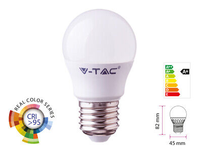 Lampada A Led E27 CRI 95 G45 5.5W 470LM Freddo 6400K Forma Sfera Bulbo