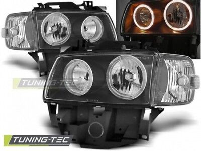 Coppia Fari Fanali anteriori  Tuning T4 08.1996-03.2003 BUS ANGEL EYES Nero